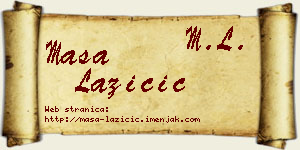 Maša Lazičić vizit kartica
